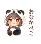 パンダパーカーちゃんの食いしん坊断末魔（個別スタンプ：28）