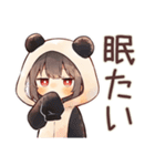 パンダパーカーちゃんの食いしん坊断末魔（個別スタンプ：37）