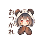 パンダパーカーちゃんの食いしん坊断末魔（個別スタンプ：40）