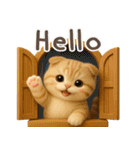 3D猫・英語（個別スタンプ：3）