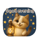 3D猫・英語（個別スタンプ：4）