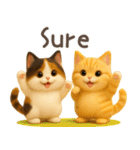 3D猫・英語（個別スタンプ：8）