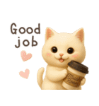 3D猫・英語（個別スタンプ：9）
