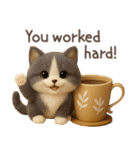 3D猫・英語（個別スタンプ：10）