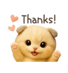 3D猫・英語（個別スタンプ：13）