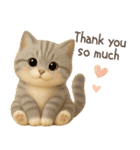 3D猫・英語（個別スタンプ：14）