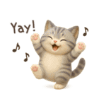 3D猫・英語（個別スタンプ：19）