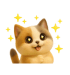 3D猫・英語（個別スタンプ：20）