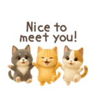 3D猫・英語（個別スタンプ：22）
