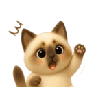 3D猫・英語（個別スタンプ：28）