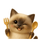 3D猫・英語（個別スタンプ：34）