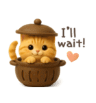 3D猫・英語（個別スタンプ：35）