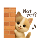 3D猫・英語（個別スタンプ：36）