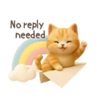 3D猫・英語（個別スタンプ：37）