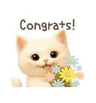 3D猫・英語（個別スタンプ：39）