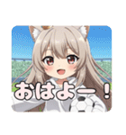 ショートカットときつねちゃんセット（個別スタンプ：14）