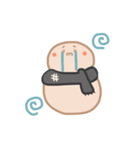 淡色ゆきだるまくん（黒）（個別スタンプ：8）