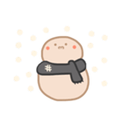 淡色ゆきだるまくん（黒）（個別スタンプ：9）