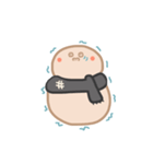 淡色ゆきだるまくん（黒）（個別スタンプ：11）