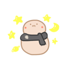 淡色ゆきだるまくん（黒）（個別スタンプ：20）