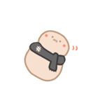 淡色ゆきだるまくん（黒）（個別スタンプ：24）