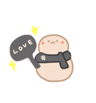 淡色ゆきだるまくん（黒）（個別スタンプ：26）