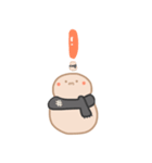 淡色ゆきだるまくん（黒）（個別スタンプ：27）