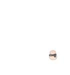 淡色ゆきだるまくん（黒）（個別スタンプ：38）
