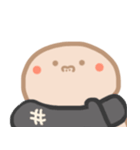 淡色ゆきだるまくん（黒）（個別スタンプ：39）
