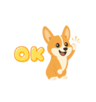 シンプルなコーギースタンプ（個別スタンプ：19）