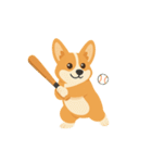 シンプルなコーギースタンプ（個別スタンプ：27）