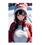 スキーガール2写真（個別スタンプ：1）