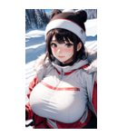 スキーガール2写真（個別スタンプ：4）