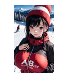 スキーガール2写真（個別スタンプ：13）