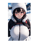 スキーガール2写真（個別スタンプ：14）