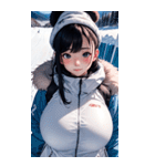 スキーガール2写真（個別スタンプ：21）