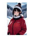 スキーガール2写真（個別スタンプ：25）