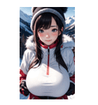 スキーガール2写真（個別スタンプ：28）