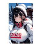 スキーガール2写真（個別スタンプ：34）