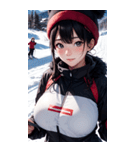 スキーガール2写真（個別スタンプ：35）