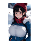 スキーガール2写真（個別スタンプ：38）