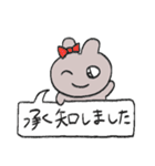 きら目のうさぎ/吹き出し編（個別スタンプ：3）