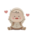 冬のふわもこ3Dベイビー（個別スタンプ：22）