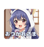 栗色髪とポニーテールセット（個別スタンプ：9）