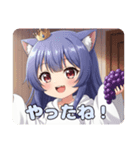 栗色髪とポニーテールセット（個別スタンプ：15）