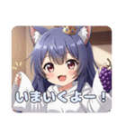 栗色髪とポニーテールセット（個別スタンプ：16）