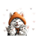 シベリアンハスキーとねこ♡文字なし（個別スタンプ：16）