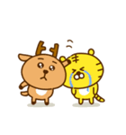 虎タロー＆鹿ジロー【日常2】（個別スタンプ：14）