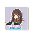 お姉さんと黒猫たち（個別スタンプ：3）