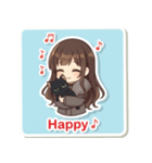 お姉さんと黒猫たち（個別スタンプ：5）